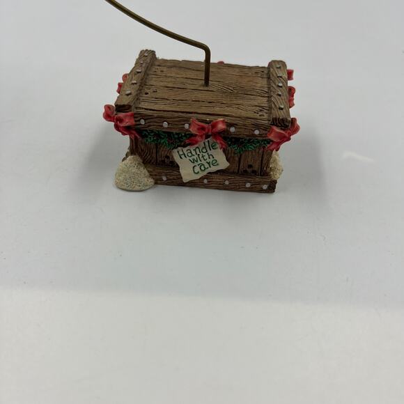 Vintage Enesco Santa's Special DEERlivery Baby Deer Ornament & Stand 1995 - Picture 3 of 11